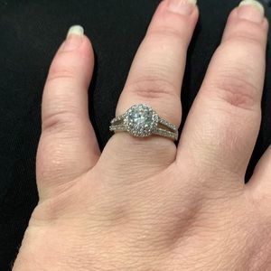 Sterling silver engagement ring